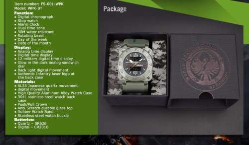 ** Infantry Brand* New  Big Military Men Digital Night view Chronograph Watch*