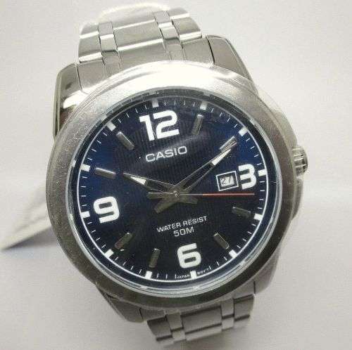 **NEW Casio Men's 50M Enticer Quartz Date Stainless Steel Fashion Watch MTP-1314