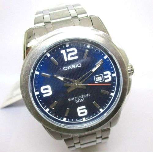**NEW Casio Men's 50M Enticer Quartz Date Stainless Steel Fashion Watch MTP-1314