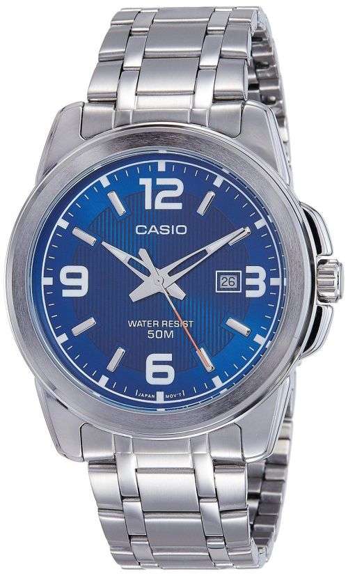 **NEW Casio Men's 50M Enticer Quartz Date Stainless Steel Fashion Watch MTP-1314