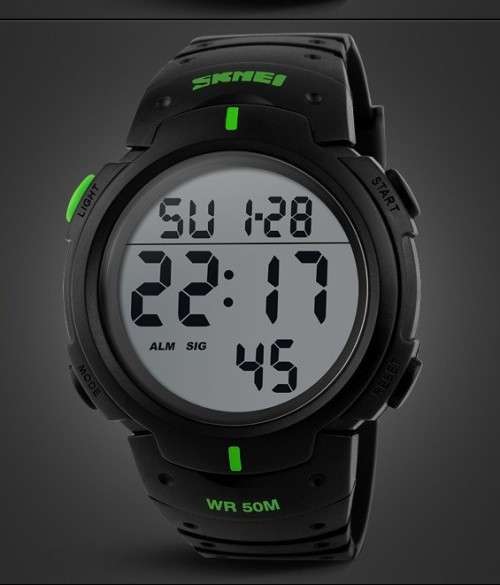 FREE SHIPPING !***SKMEI **Model : 1068  Chronograph Black  Multifunction Watch**