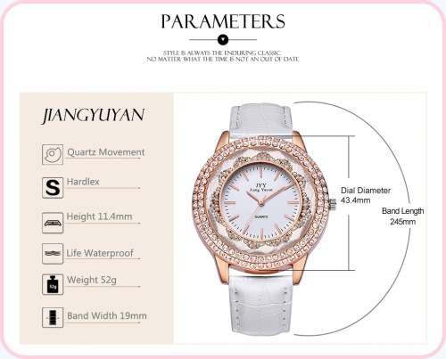 --***LADIES *BIG DIAL*WOW FACTOR* CRYSTAL ENCRUSTED ~WHITE & ROSE GOLD  QUARTZ  Watch  -