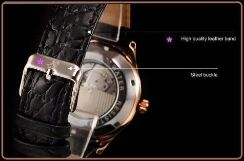 *KS Imperial*  White Dial Gold Case Automatic Mechanical Mens **Analog Wrist Watch*FULL HOUSE!