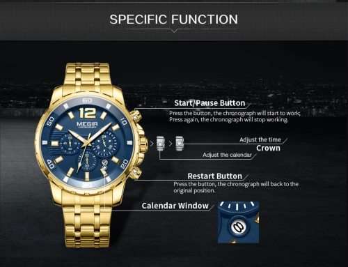 *** Megir 2068 ** Top Watch* New Style Big Luxury Men Quartz Wristwatch CHRONOGRAPH * 6 HANDS *