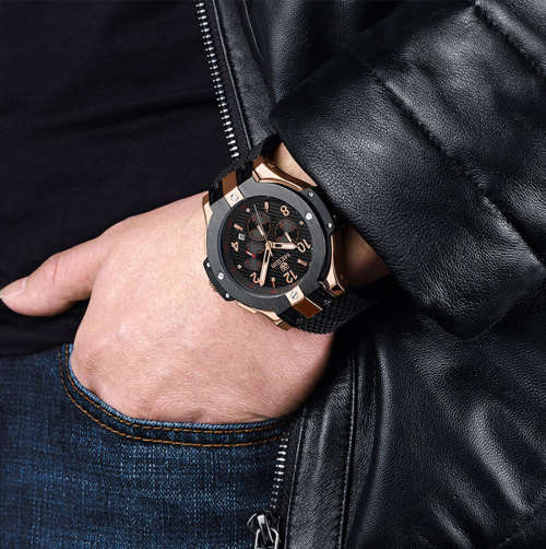 *** Megir (2050)  Brand** Top Watch* New Style  Big Luxury Men Quartz Watch CHRONOGRAPH * 6 HANDS *