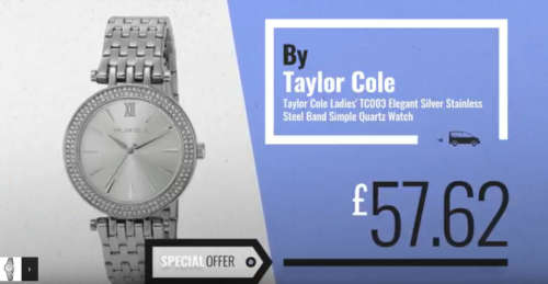 * Magnifisant*Rose Gold Taylor Cole Lady Georgeos Steel Band Bracelet Luxury Watch*