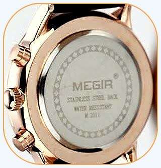 *  Megir 2011 - Chronograph Watch * 6 HANDS*Genuine Brown Leather Strap*