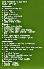 ** Infantry Brand* New  Big Military Men Digital Night view Chronograph Watch*