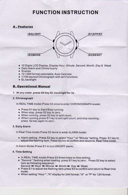 ** Infantry Brand* New  Big Military Men Digital Night view Chronograph Watch*