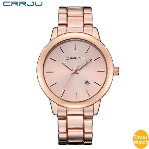 CRRJU 2210  -Quality Unisex Solid Built Analog Watch *Rose Gold *