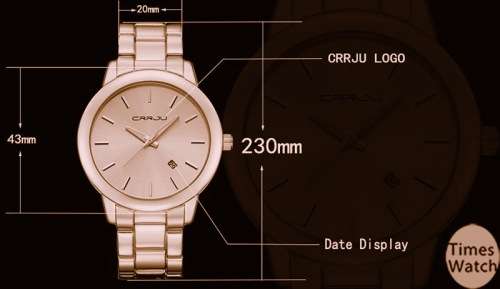 CRRJU 2210  -Quality Unisex Solid Built Analog Watch *Rose Gold *