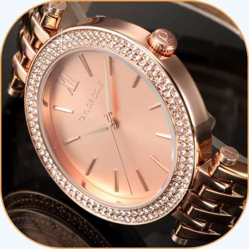 From UK** Magnifisant* Taylor Cole Lady Georgeos Steel Band Bracelet Luxury Watch*3 OPTIONS*