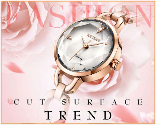**Megir 4173  - Ladies Dainty Feminine Serious Small ROSE GOLD Watch**