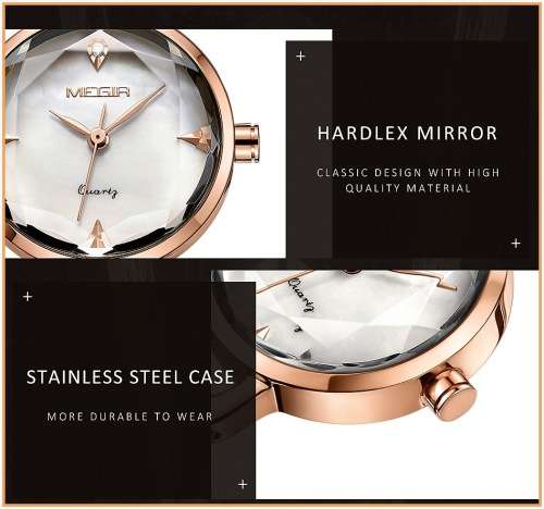 **Megir 4173  - Ladies Dainty Feminine Serious Small ROSE GOLD Watch**