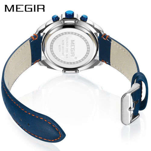*** Megir Brand**( 2074 ) Top Watch* New Generation Luxury Men * Wristwatch CHRONOGRAPH * 6 HANDS *