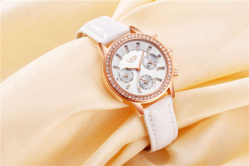 Lige 9812 - Ladies Lovely  Watch * 6 HANDS* Box,Book, & Papers ** White