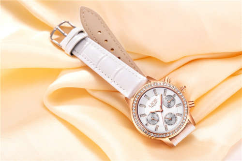 Lige 9812 - Ladies Lovely  Watch * 6 HANDS* Box,Book, & Papers ** White