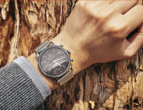 -***NEW SINOBI  CHRONOGRAPH~MULTIFUNCTION~ MILANESE STRAP WATCH*