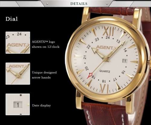 * Luxury Gold Case Brown Leather Date Men Quartz Dress Wrist Watch*FULL HOUSE!* FREE SHIPPING*