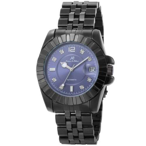 *KS Blue Dial/Black Stainless Steel Date Automatic Mechanical Fashion Men's* Book,Box and Papers*