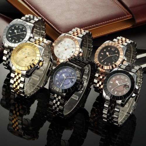 *KS Blue Dial/Black Stainless Steel Date Automatic Mechanical Fashion Men's* Book,Box and Papers*