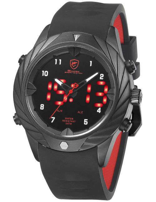 * $99.99 *Graceful SHARK** -Luxury Men Digital LED Date Day Multifunctional Quartz Sport Wrist Watch