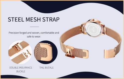 * Magnifisant*Megir Lady* Georgeos Rose Gold Steel Band  Luxury Watch*Box,book & Papers!