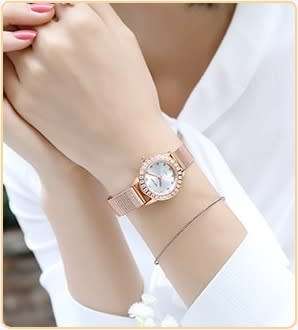 * Magnifisant*Megir Lady* Georgeos Rose Gold Steel Band  Luxury Watch*Box,book & Papers!