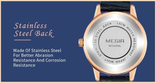 * Magnifisant*Megir Lady* Georgeos Rose Gold Steel Band  Luxury Watch*Box,book & Papers!