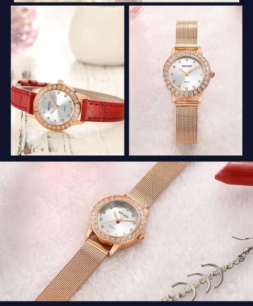 * Magnifisant*Megir Lady* Georgeos Rose Gold Steel Band  Luxury Watch*Box,book & Papers!