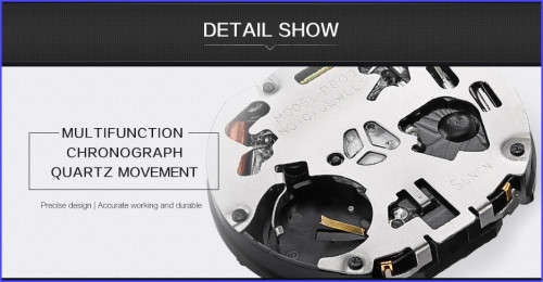 Megir 2011 - Chronograph Watch * 6 HANDS*  Silver *