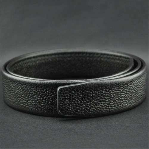 ** Men *  Quality Black/Silver Buckle Black Leather Automatic Waist Belt