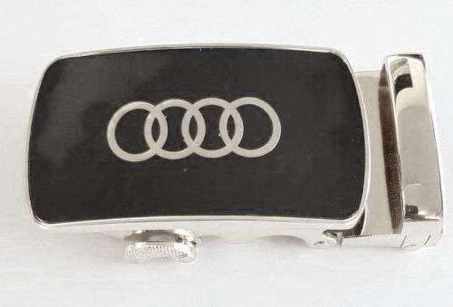 ** Men *  Quality Black/Silver Buckle Black Leather Automatic Waist Belt