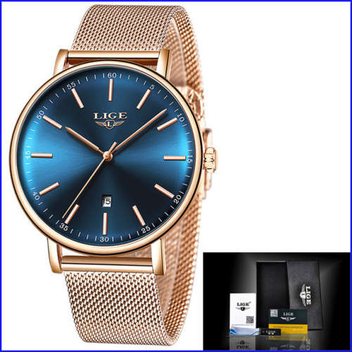 ** CLASSIC  ~ Modern Trendy * BIG DIAL* LIGE 9908- Top Luxury All Steel *FULL HOUSE!