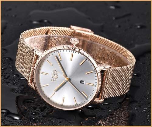 ** CLASSIC -Ladies Modern Trendy * BIG DIAL* LIGE 9908- Top Luxury All Steel *FULL HOUSE!