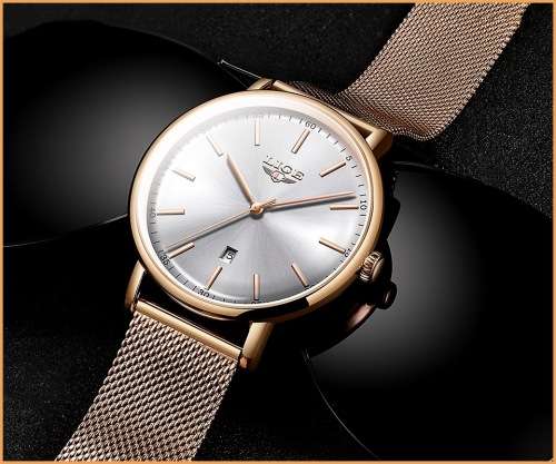 ** CLASSIC -Ladies Modern Trendy * BIG DIAL* LIGE 9908- Top Luxury All Steel *FULL HOUSE!
