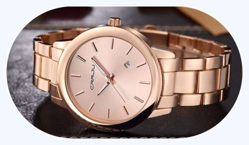 -Free Shipping : ~CCRJU* SOLID BUILT BIG DIAL WATCH~ ROSE GOLD