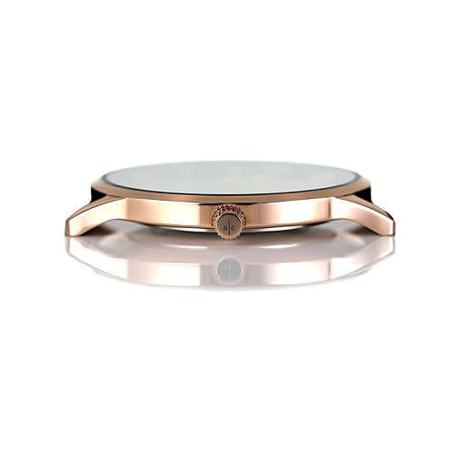 -$59-** BEAUTIFUL UNIQUE* Elixer Rose** Big RoseGold Dial Pink Leather Belt.