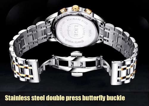 *CLASSIC- Relogio Masculion LIGE 9810* Top Luxury*FULL Steel*6 Hands* Chronograph Watch*FULL HOUSE!