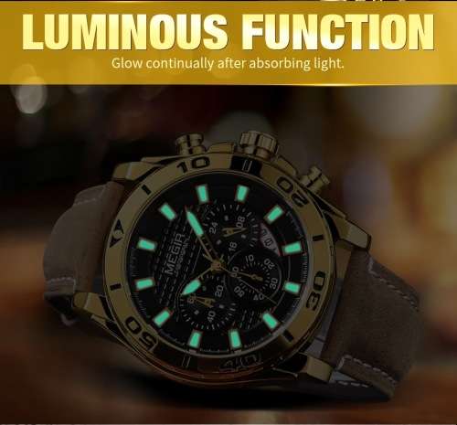 *** Megir Brand**( 2094) Top Watch* New Generation Luxury Men * Wristwatch CHRONOGRAPH * 6 HANDS *