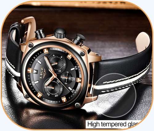 **   Relogio Masculion LIGE 9941 Top Luxury *6 Hands* Chronograph Watch Men*