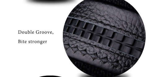 *Men * Designer Black Buckle Black Leather Automatic Waist Belt+ Ladies Leather Belt(Gift )