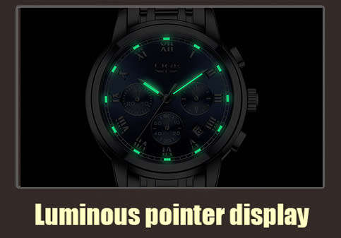 ** CLASSIC -  Relogio Masculion LIGE 9810* Top Luxury * FULL* Steel *6 Hands* Chronograph Watch Men