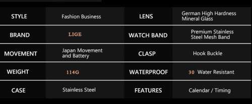 FREE SHIPPING**-SPORT* TOP BRAND  LIGE 9929-* Luxury FULL Steel *6 Hands* Chronograph Watch Men