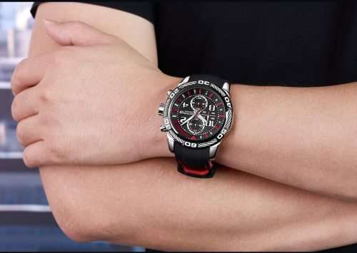 *Megir 2045 -*Big Dial* Multifunction  Chronograph Watch * 6 HANDS* Rubber Strap*