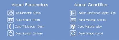 *Megir 2045 -*Big Dial* Multifunction  Chronograph Watch * 6 HANDS* Rubber Strap*