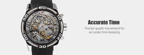 *Megir 2045 -*Big Dial* Multifunction  Chronograph Watch * 6 HANDS* Rubber Strap*