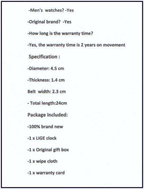 **   Relogio Masculion LIGE 9863 Top Luxury *6 Hands* Chronograph Watch Men*