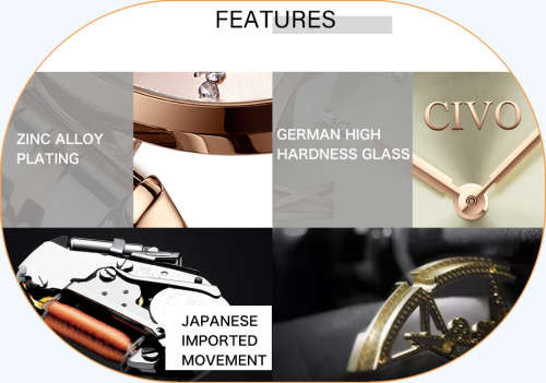 Civo *8059C* Ladies Top Luxury FULL Steel Quality Watch **Silver Dial **