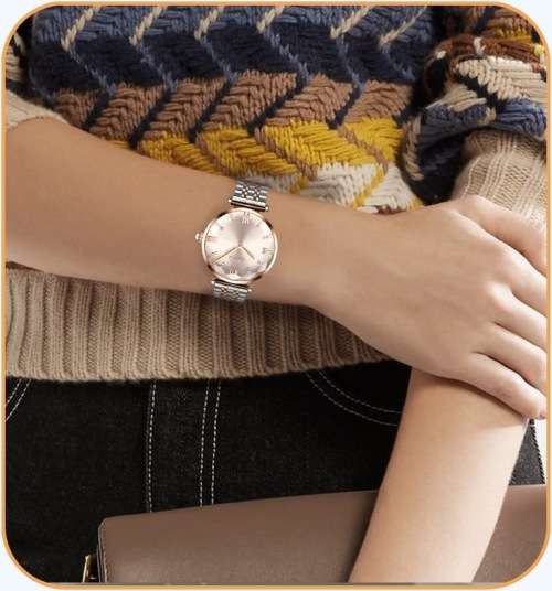 Civo *8059C* Ladies Top Luxury FULL Steel Quality Watch **Silver Dial **